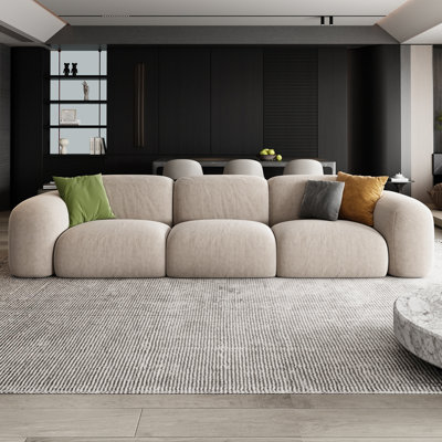 Hokku Designs Prielle 125.98'' Square Arm Sofa | Wayfair